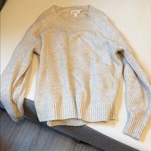 Market & Spruce Cream Cable Knit Sweater